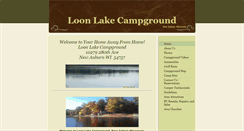 Desktop Screenshot of loonlake-campground.com